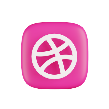 Free Dribbble  3D Icon