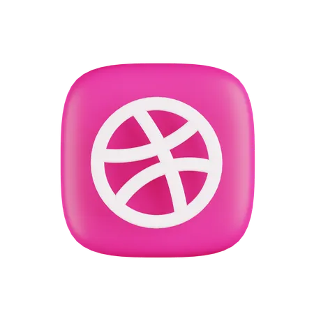 Free Dribbble  3D Icon