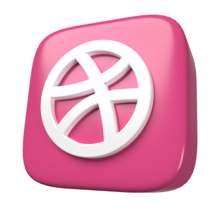 Free Dribbble  3D Icon