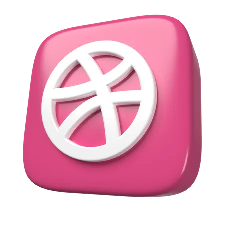 Free Dribbble  3D Icon