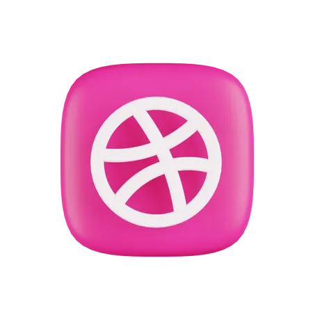 Free Dribbble  3D Icon