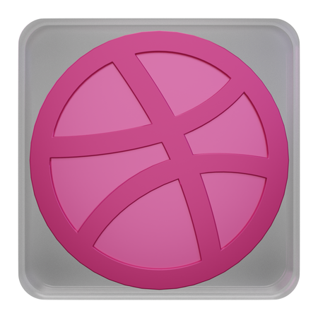 Free Dribbble  3D Icon