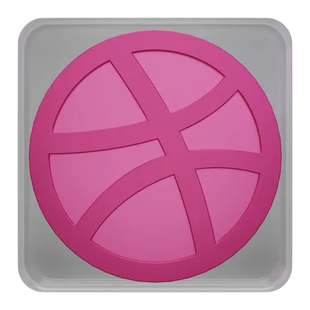 Free Dribbble  3D Icon