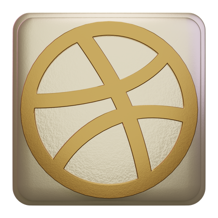 Free Dribbble  3D Icon