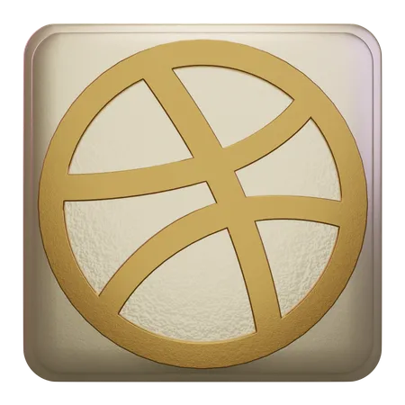 Free Dribbble  3D Icon