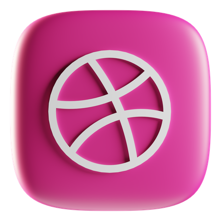 Free Dribbble  3D Icon