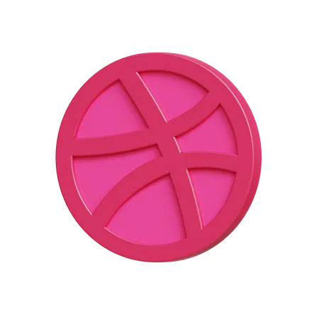 Free Dribbble  3D Icon