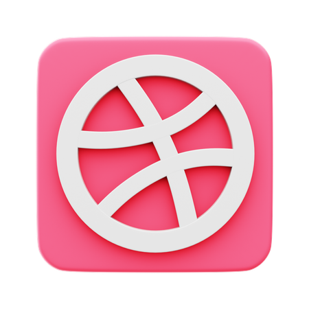 Free Dribbble  3D Icon