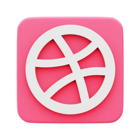 Free Dribbble  3D Icon