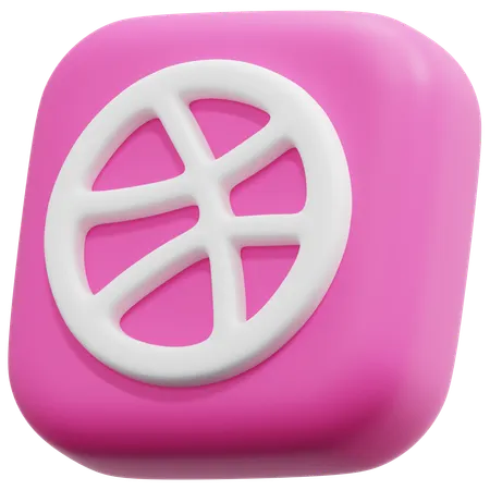 Free Dribbble  3D Icon