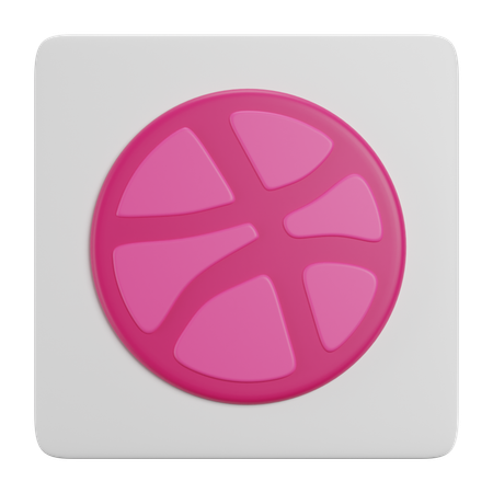 Free Dribbble  3D Icon