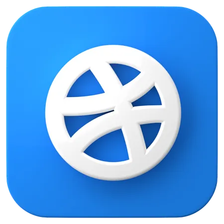 Free Dribbble  3D Icon