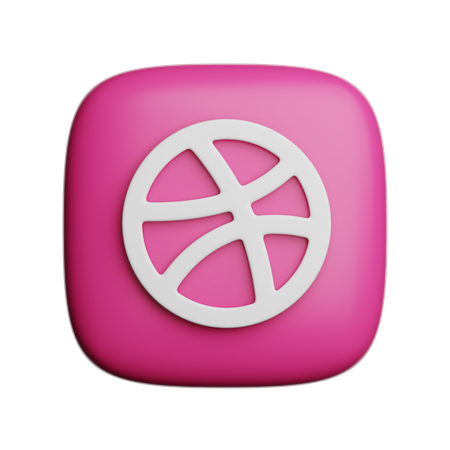 Free Dribbble  3D Icon