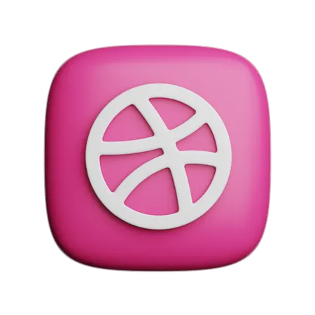 Free Dribbble  3D Icon