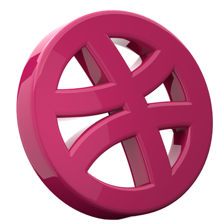 Free Dribbble  3D Icon