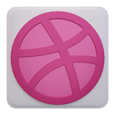 Free Dribbble  3D Icon