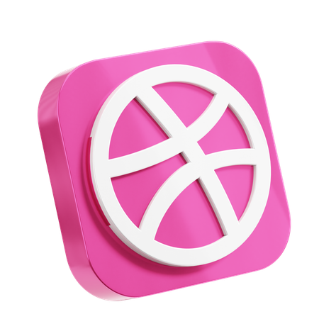 Free Dribbble  3D Icon