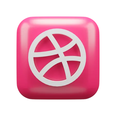 Free Dribbble  3D Logo