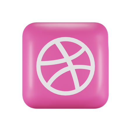 Free Dribbble  3D Icon