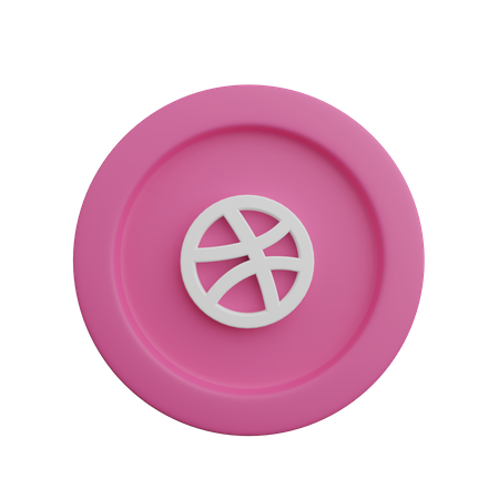 Free Dribbble  3D Icon