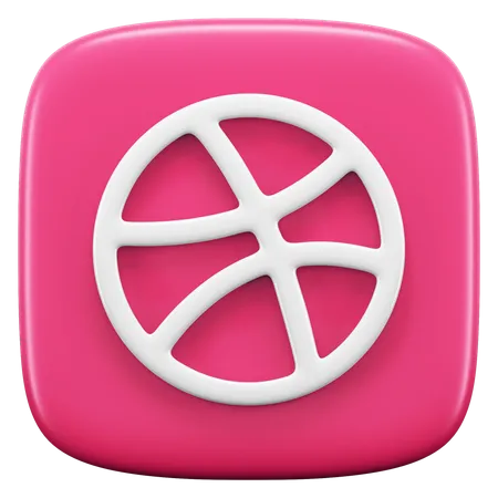 Free Minimalist Representation Of The Dribble Logo 3D Icon