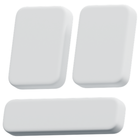 Free 듀얼 패널 푸터 레이아웃  3D Icon