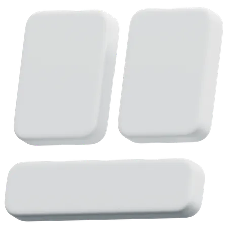 Free 듀얼 패널 푸터 레이아웃  3D Icon