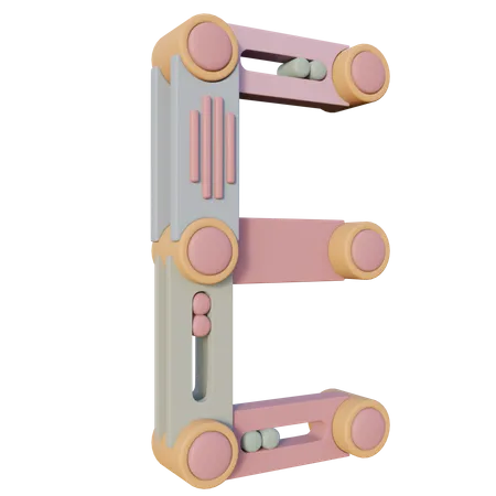 Free E alfabeto  3D Icon