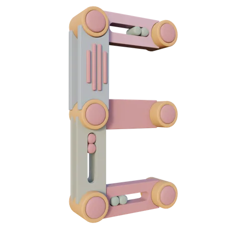 Free E Alphabet  3D Icon