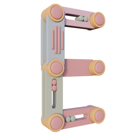 Free E Alphabet  3D Icon