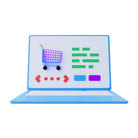 Free E-Commerce-Website  3D Icon
