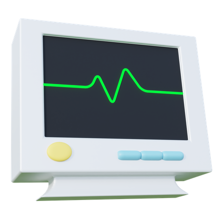 Free Ecg Monitor  3D Icon