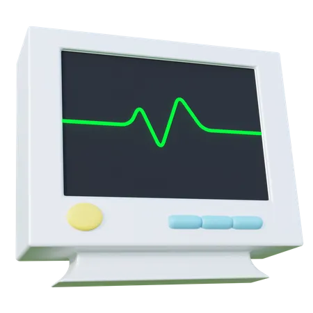 Free Ecg Monitor  3D Icon