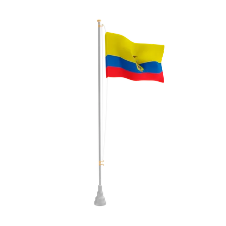 Free Ecuador  3D Flag