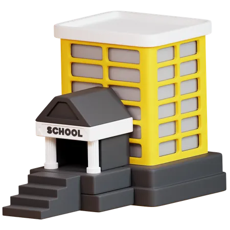 Free Edificio escolar  3D Icon