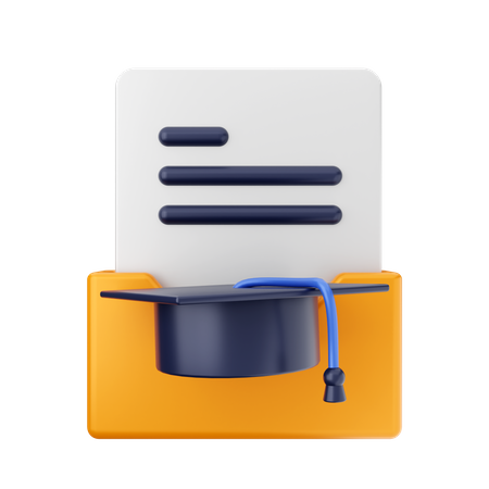 Free Educational Folder 3D Icon