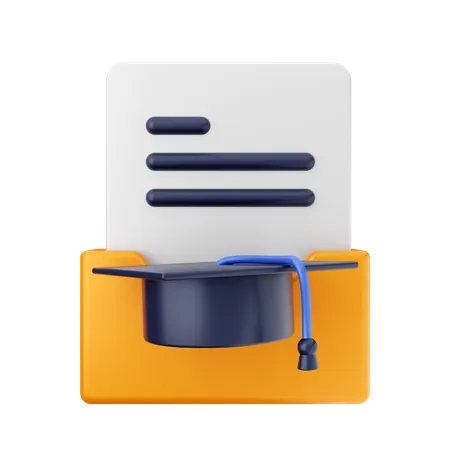 Free Educational Folder 3D Icon