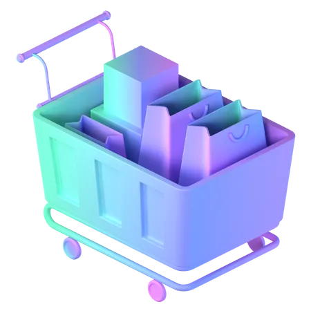 Free Einkaufswagen  3D Icon