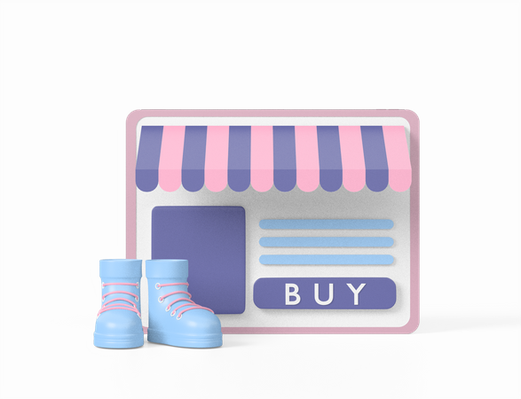 Free Einkaufswebsite  3D Icon
