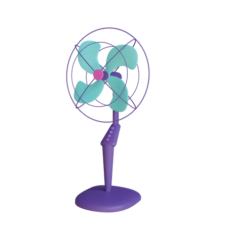 Free Electric Fan  3D Illustration