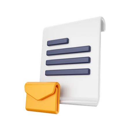Free Email And File  3D Icon