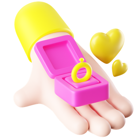 Free Engagement Ring 3D Icon