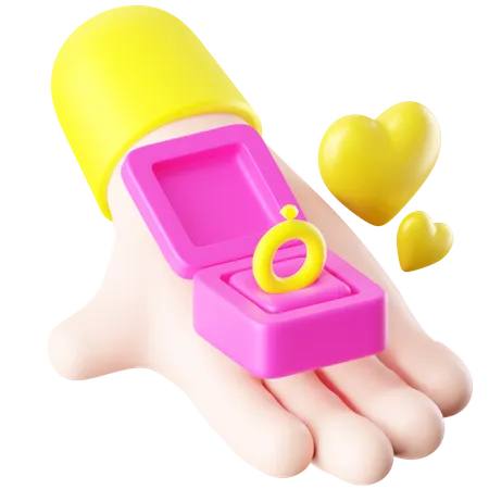 Free Engagement Ring 3D Icon