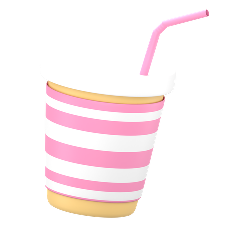 Free Erdbeer Milchshake  3D Icon