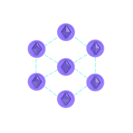 Free Ethereum Blockchain 3D Illustration