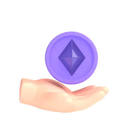 Free Ethereum Coin 3D Illustration