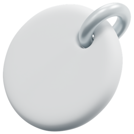 Free Etiqueta de círculo en blanco  3D Icon