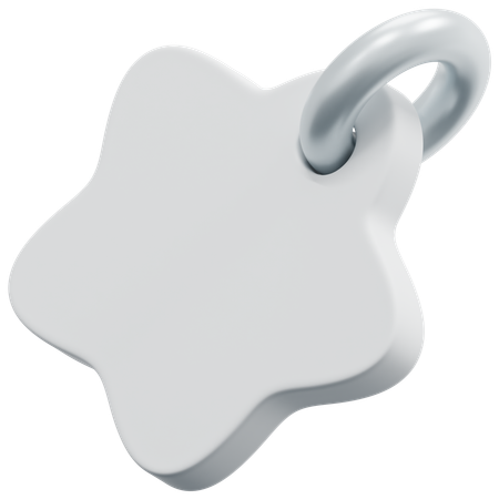 Free Etiqueta em branco em forma de estrela  3D Icon