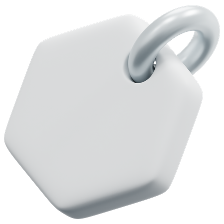 Free Etiqueta hexagonal em branco  3D Icon