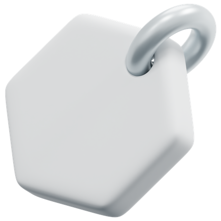 Free Etiqueta hexagonal macia em branco  3D Icon